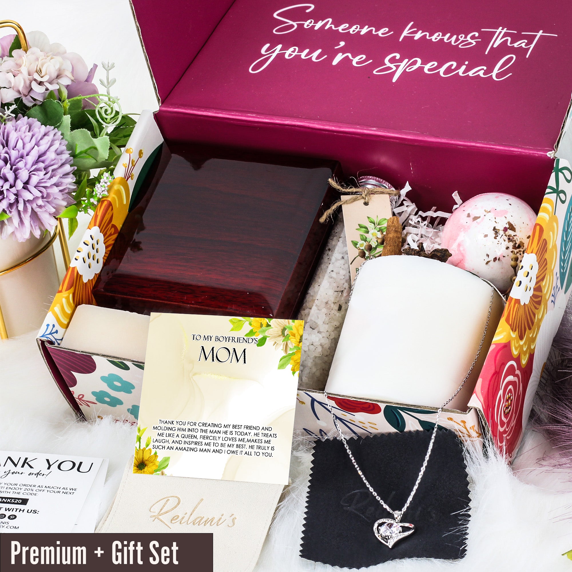 Personalized Message Card Necklace for Boyfriend's Mom – Elegant Silver Knot Design, Perfect Gift for Loved Ones - Image 7