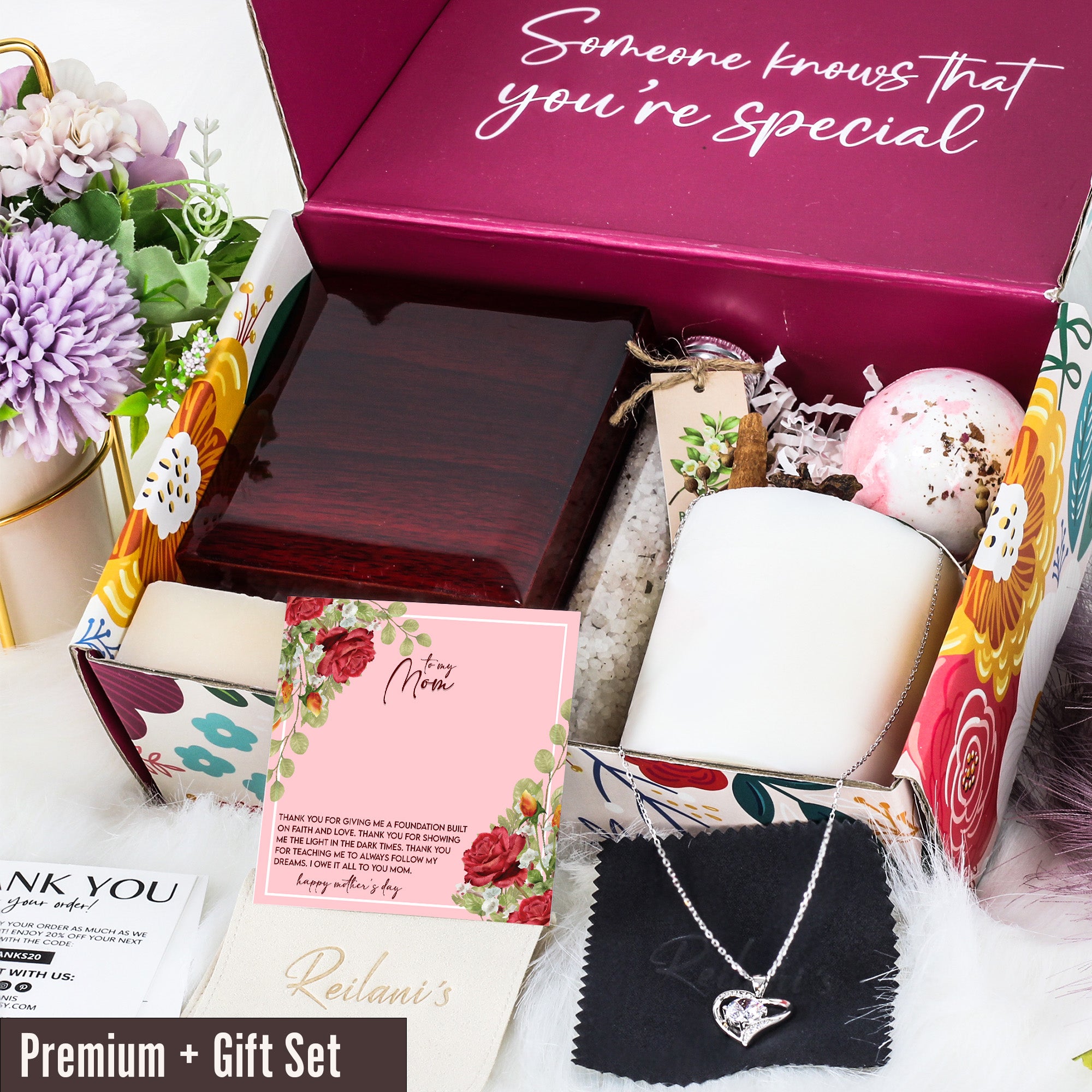 Elegant Silver Knot Necklace with Heartfelt Mother's Day Message Card – Perfect Personalized Gift for Mom - Image 7
