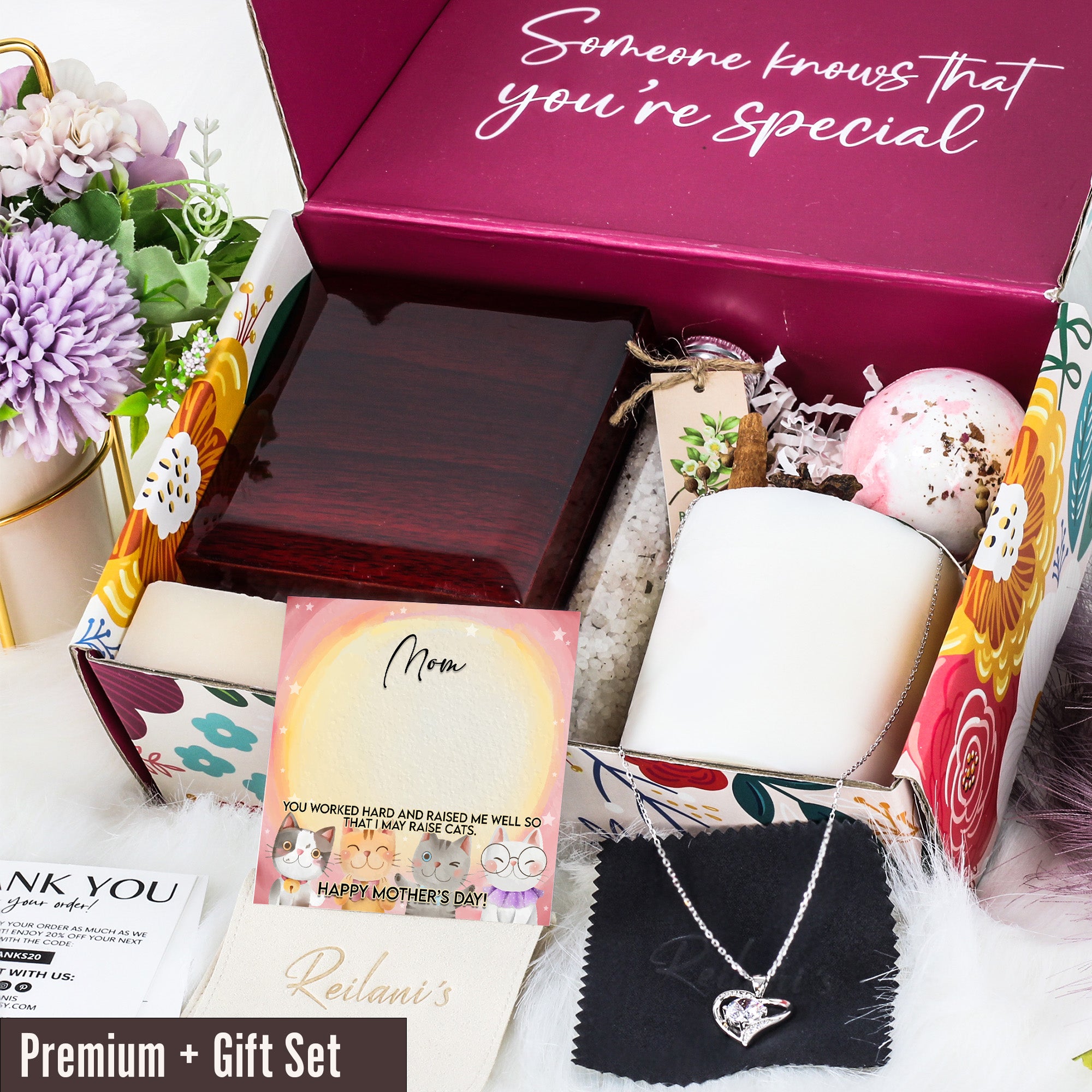 Personalized Mother's Day Necklace - Cat Lovers' Keepsake with Sterling Silver Pendant & Heartfelt Message Card - Image 7