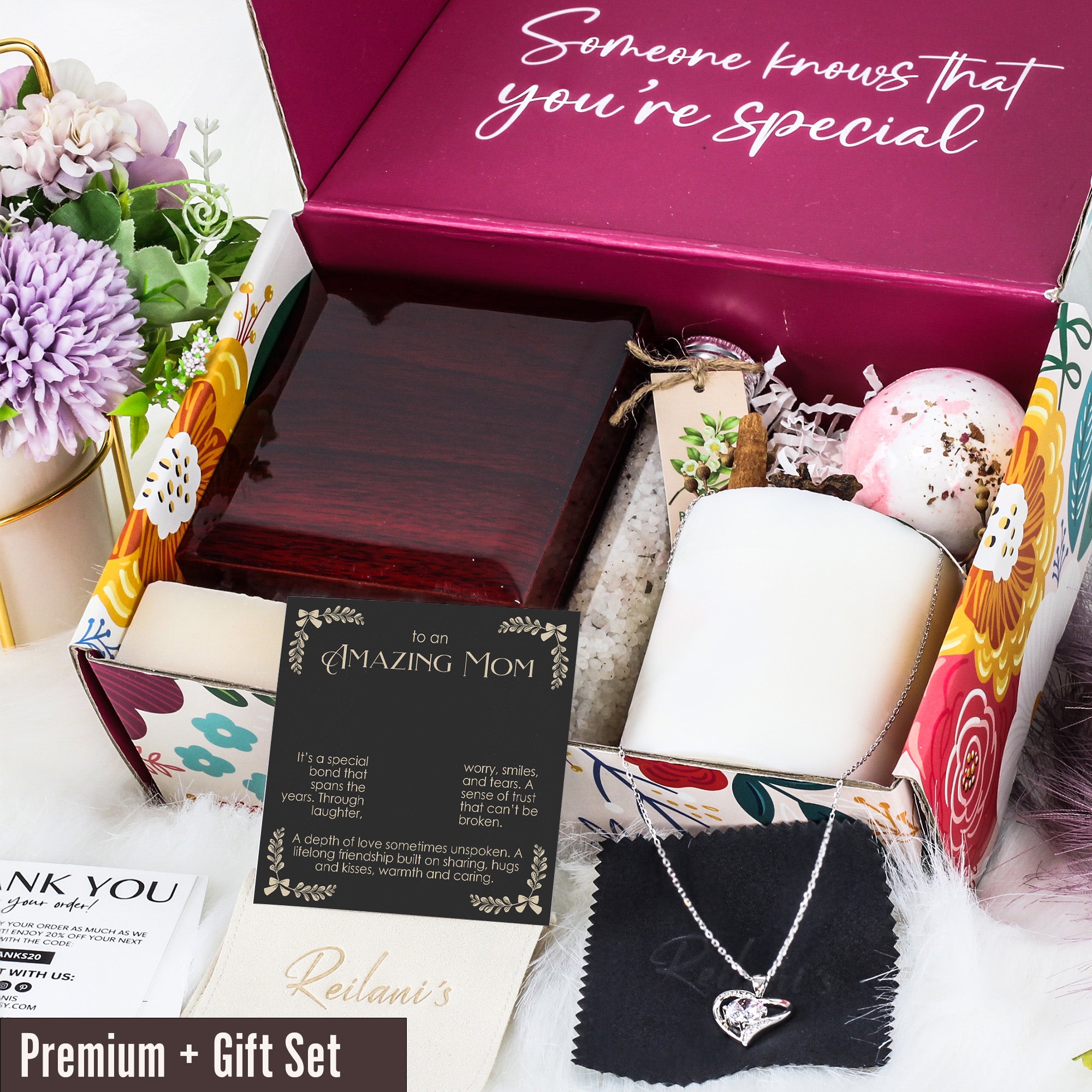 "Personalized Sterling Silver Knot Necklace for Moms - Handcrafted Gift with Heartfelt Message Card" - Image 7