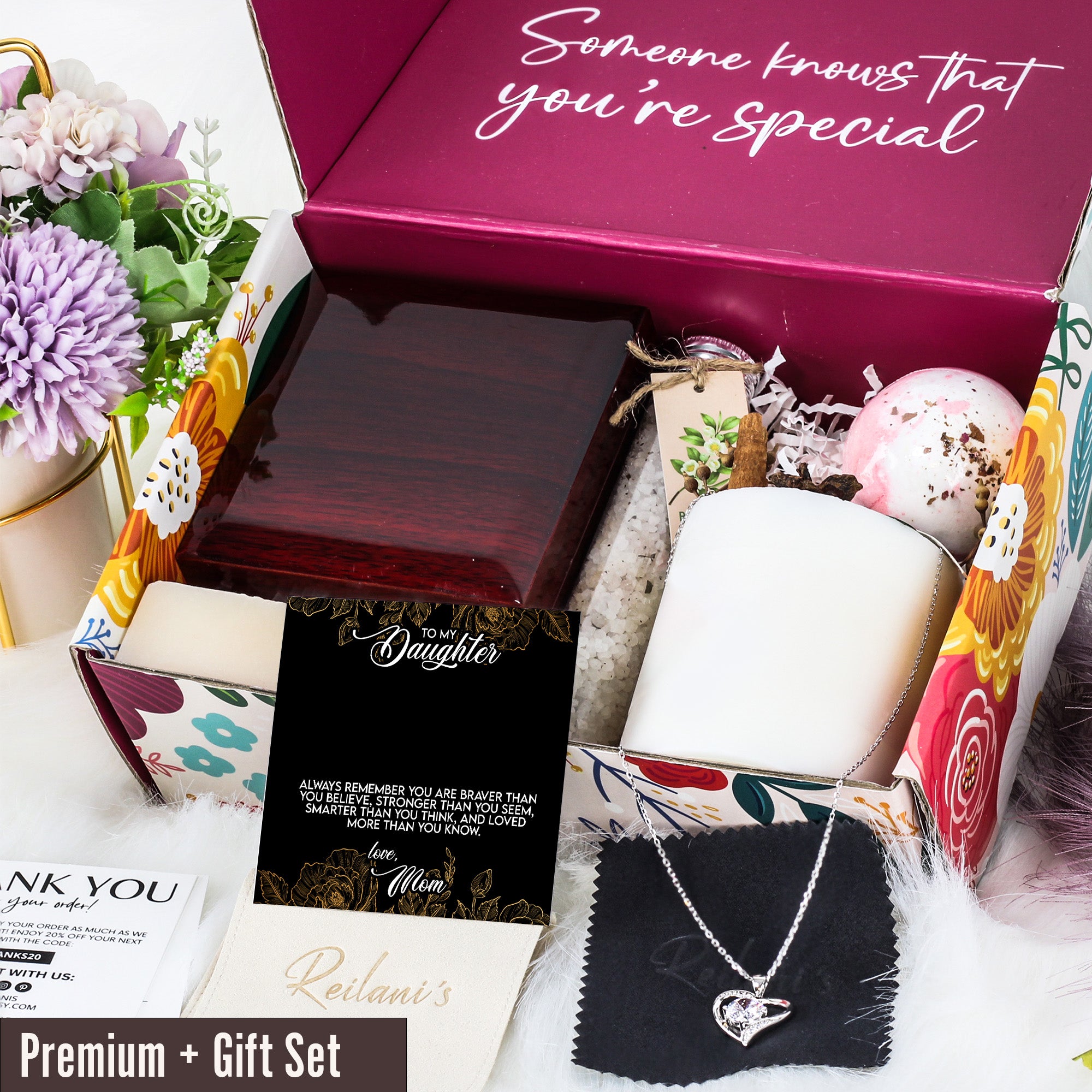 Personalized Message Card Necklace for Daughter – Premium Quality Knot Pendant with Heartfelt Sentiments from Mom - Image 7
