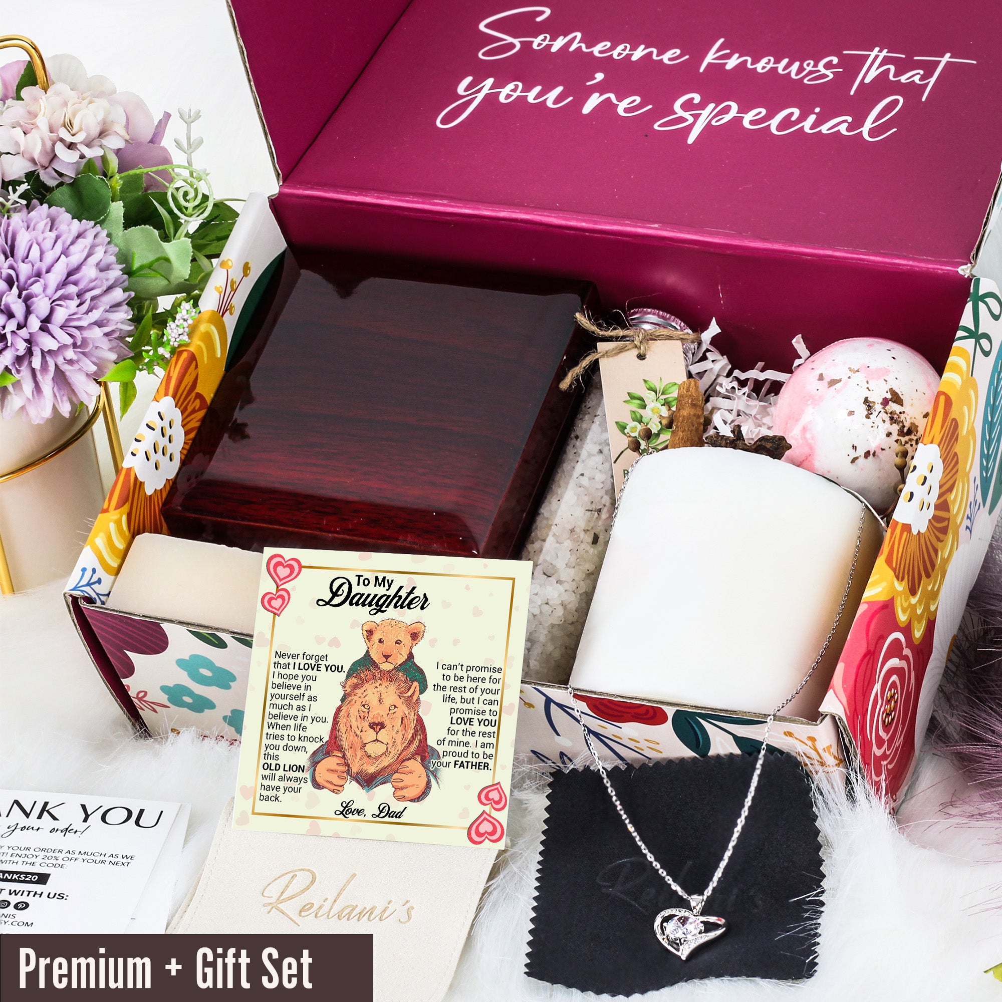 Handmade Personalized Message Card Necklace for Daughter - Sentimental Gift from Dad with Heartfelt Lions Design - Image 7