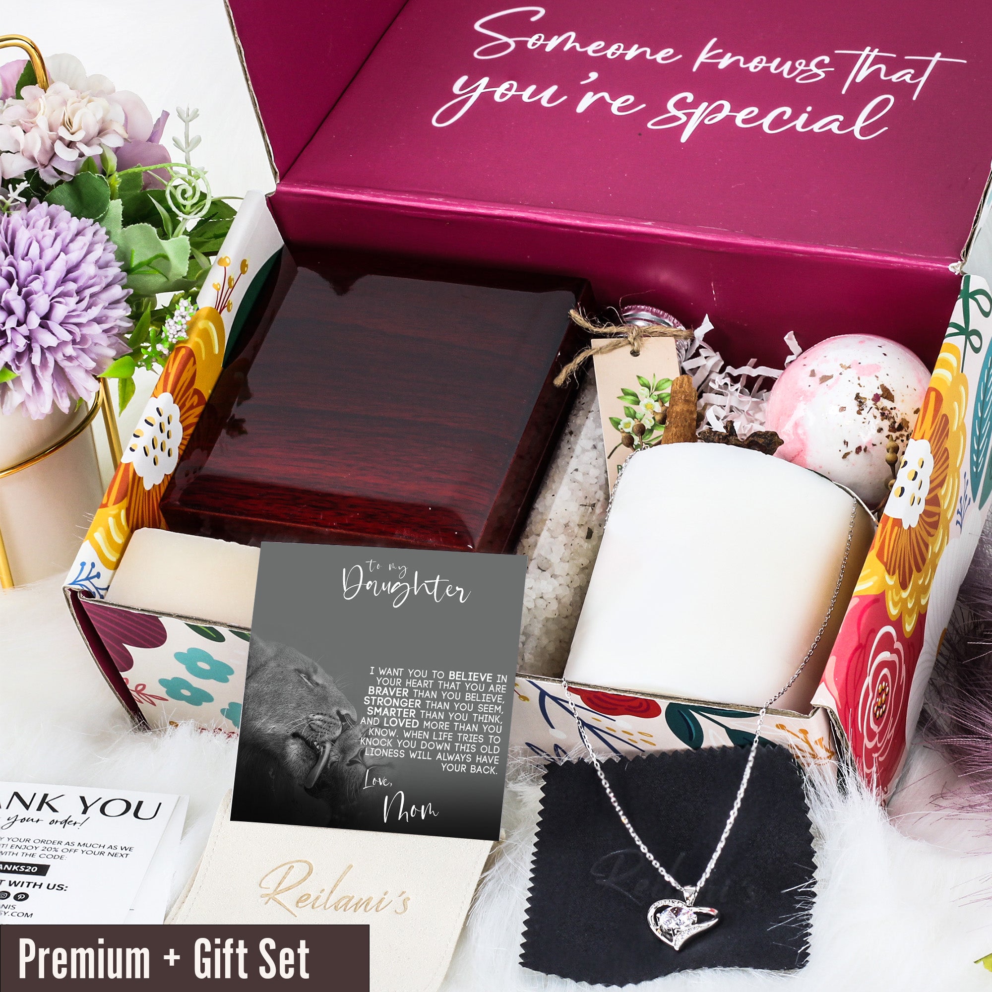 Personalized Mother-Daughter Necklace with Inspirational Message Card and Lioness Imagery – Perfect for Heartfelt Gift Giving - Image 7