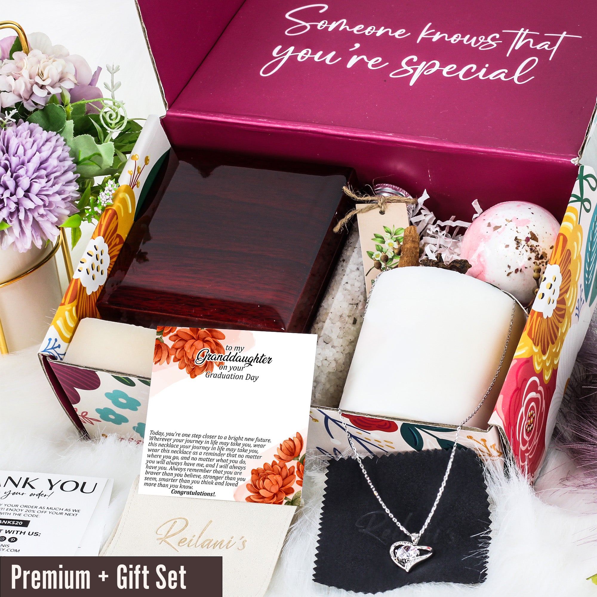 Elegant Personalized Granddaughter Graduation Necklace with Inspiring Message Card | Silver Infinity Pendant - Image 7