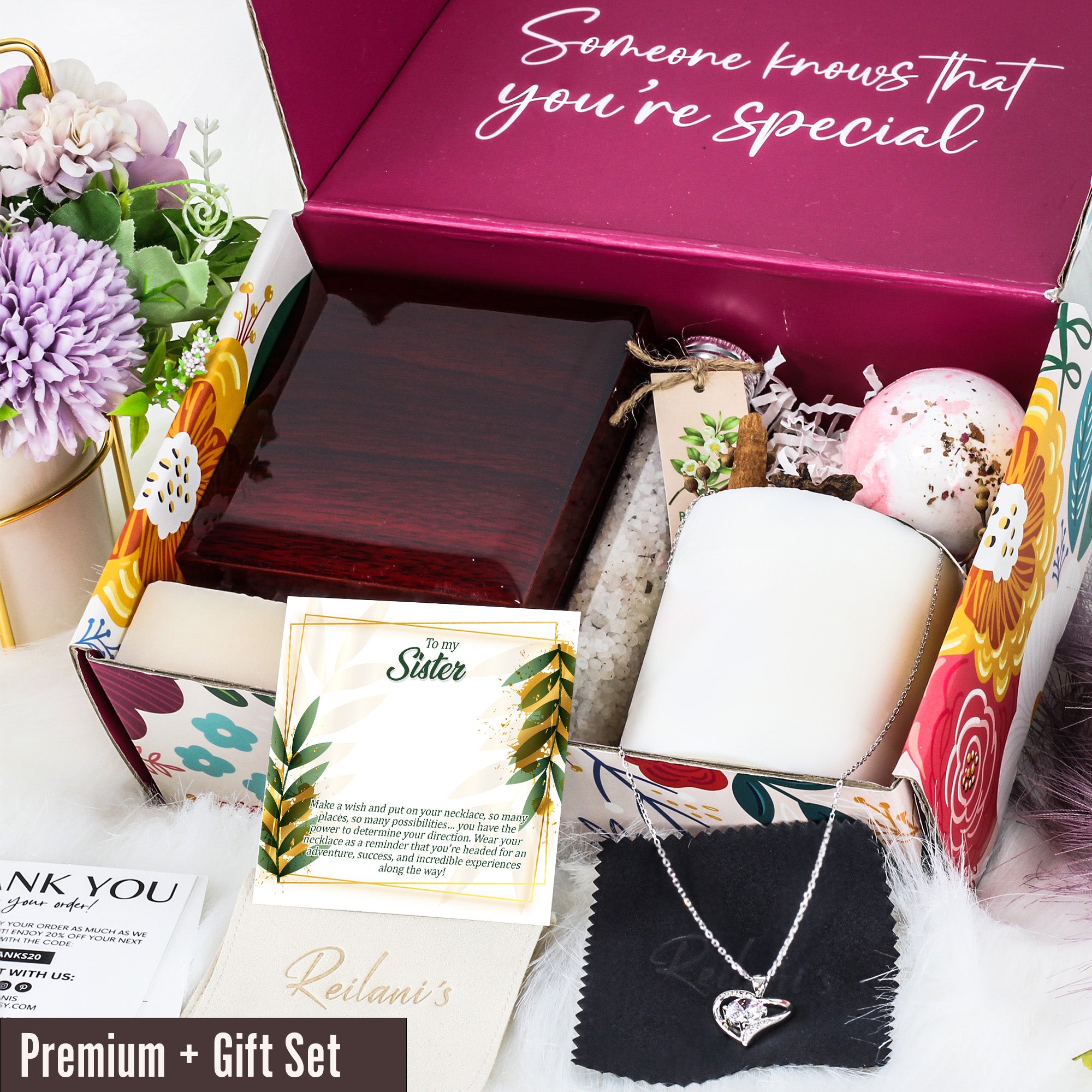 Personalized Sister Necklace with Message Card – Handcrafted Sterling Silver Knot Pendant for Special Occasions - Image 7