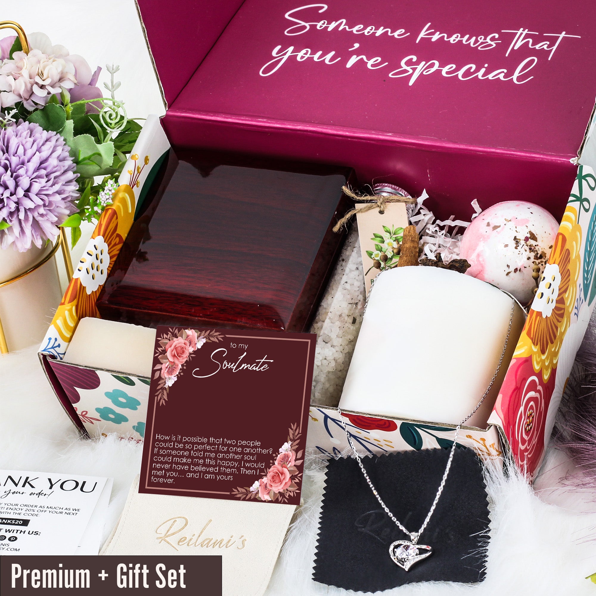 Elegant "To My Soulmate" Necklace with Personalized Message Card - Perfect Gift for Her - Image 7