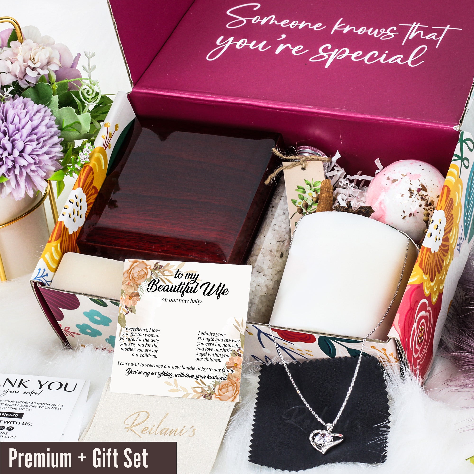 Personalized Necklace with Message Card for Wife – Thoughtful Gift for New Baby Arrival - Image 7