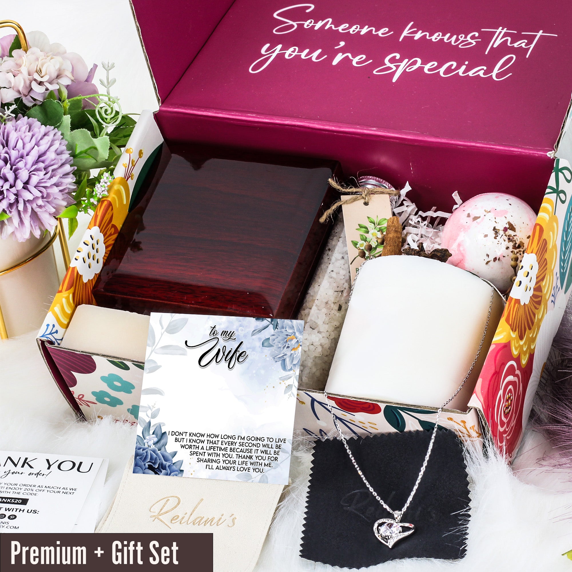 Personalized "To My Wife" Necklace with Emotional Message Card – Perfect Gift for a Special Occasion - Image 7