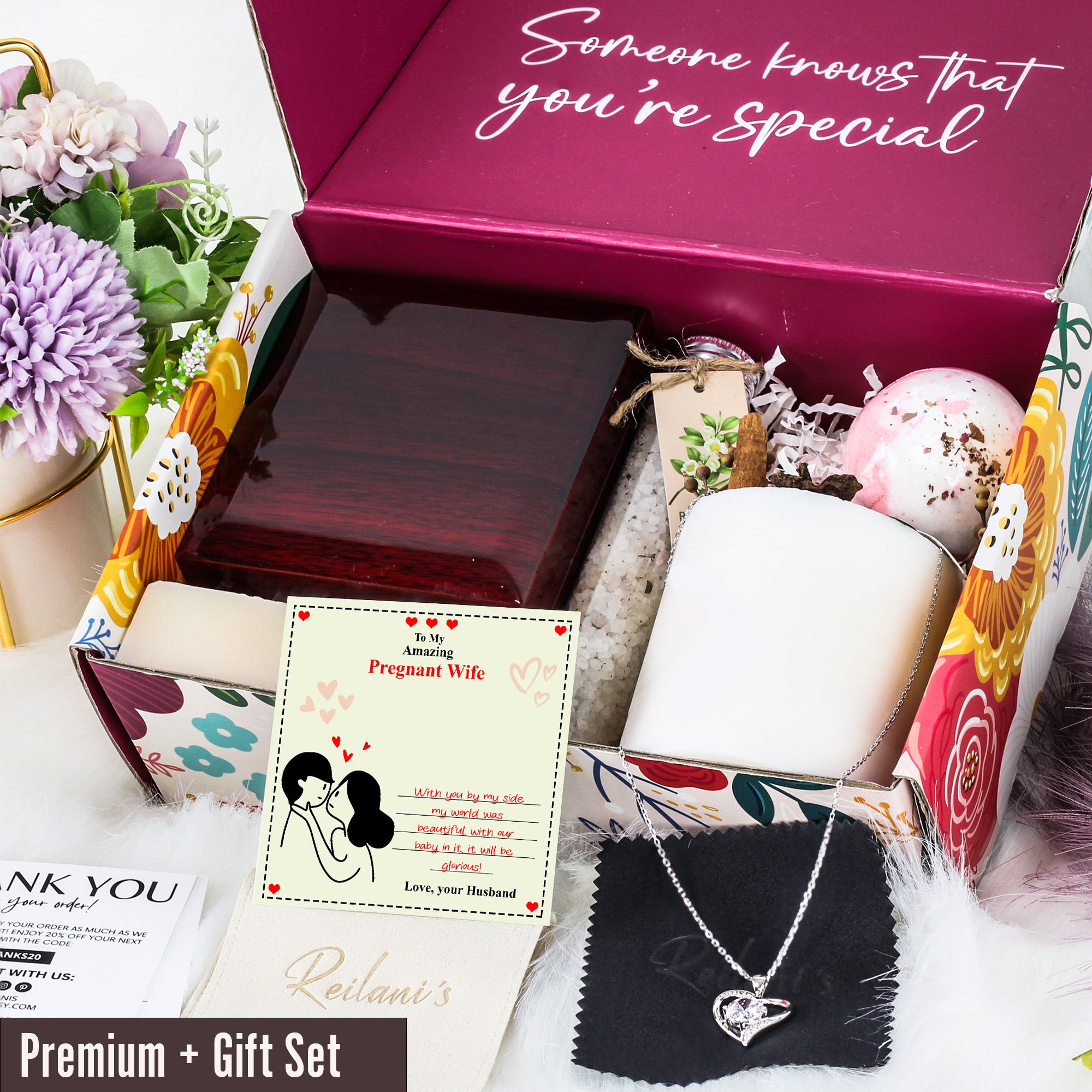 Elegant Personalized Necklace for Pregnant Wife - Thoughtful Gift with Heartfelt Message for Special Moments - Image 7