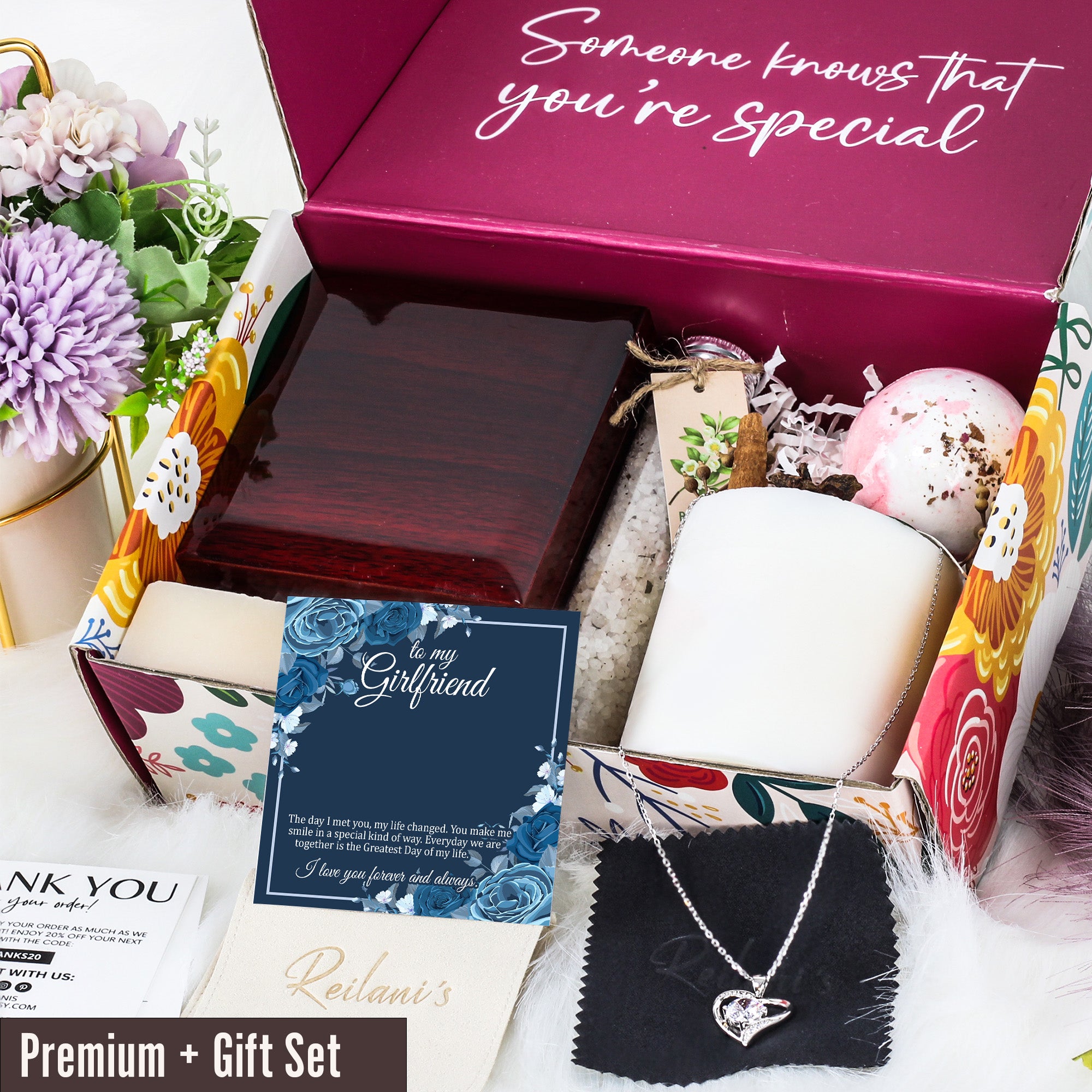 Elegant Customizable Message Card Necklace for Girlfriend – Sterling Silver Infinity Knot with Personalized Love Note - Image 7