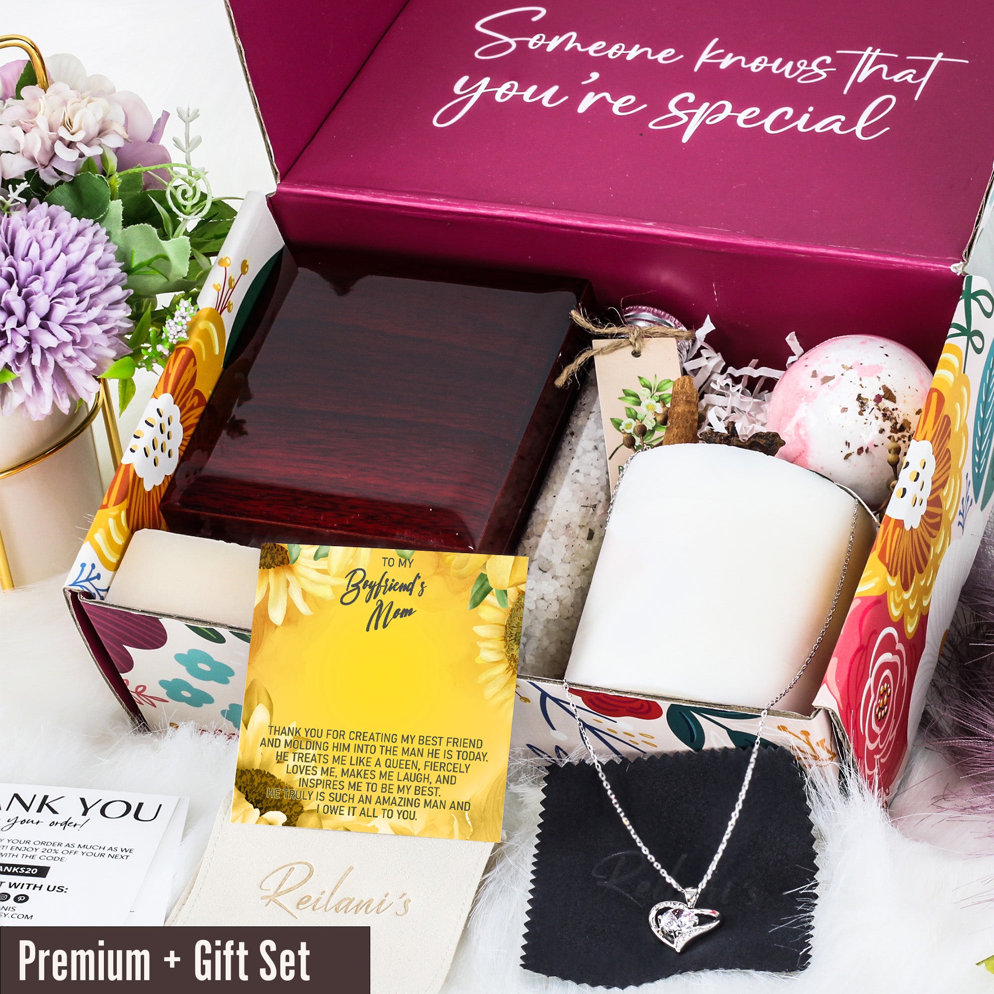 Heartfelt Message Card Necklace for Boyfriend's Mom – Personalized Keepsake Gift with Meaningful Sunflower Design, Premium Quality Craftsmanship - Image 7