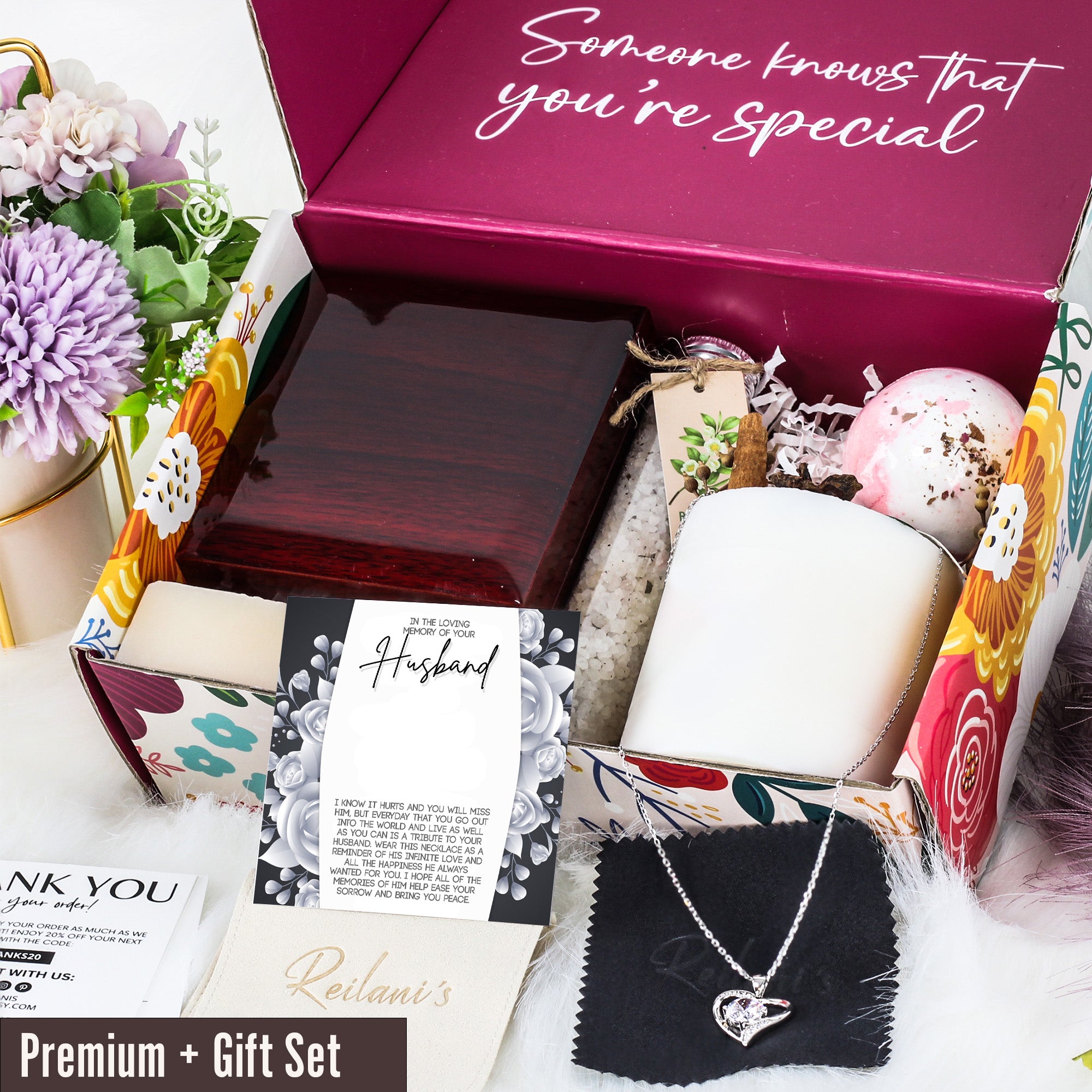 Elegant Memorial Necklace for Husband - Personalized Sympathy Gift with Engraved Pendant and Comforting Message - Image 7