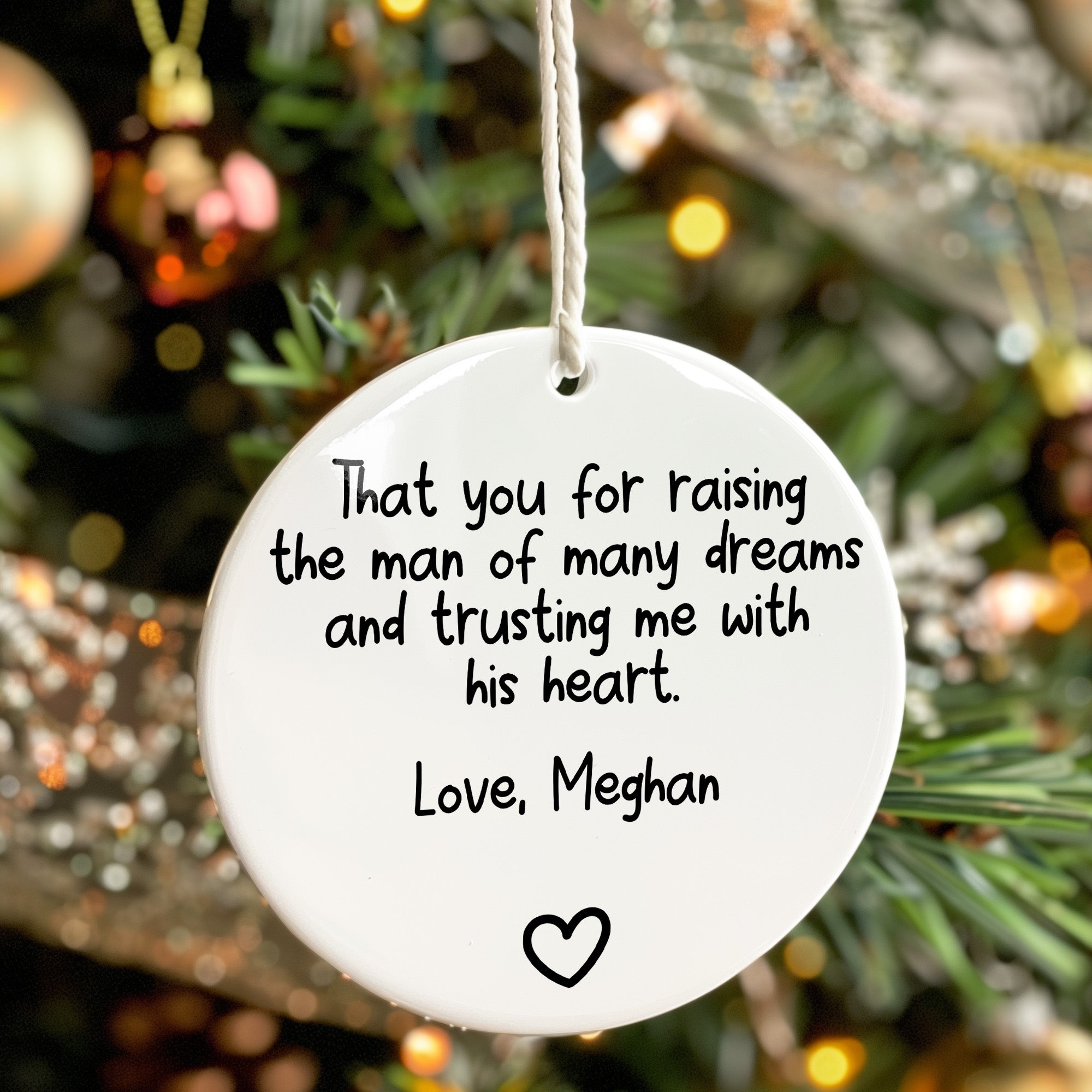 Personalized Ceramic Ornament with Heartfelt Message - Perfect for Mother's Gift or Special Occasion - Image 7