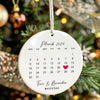 Personalized Ceramic Wedding Date Ornament - Custom Calendar Design with Gold Hanging Cord – Perfect Marriage Keepsake Gift - Image 7