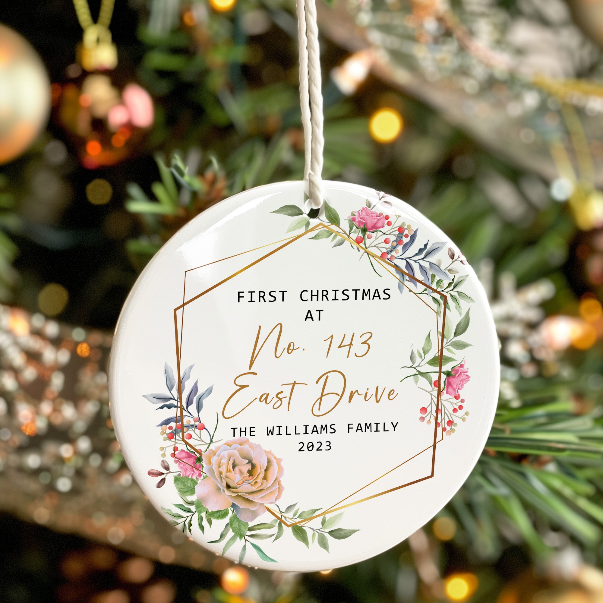 Cherished First Christmas Ornament – Personalized Ceramic Keepsake for New Home Celebrations - Image 7