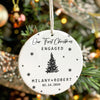 Personalized Our First Christmas Engaged Ornament - Custom Ceramic Keepsake for Couples - Elegant Holiday Decoration with Names & Date - Image 7