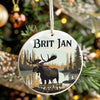 Personalized Christmas 2024 Moose Ceramic Ornament – Rustic Nature Scene, Perfect for Wildlife Lovers - Image 7