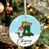 Personalized Penguin Christmas Ornament 2024 - Custom Ceramic Keepsake for Holiday Gift Giving - Image 7