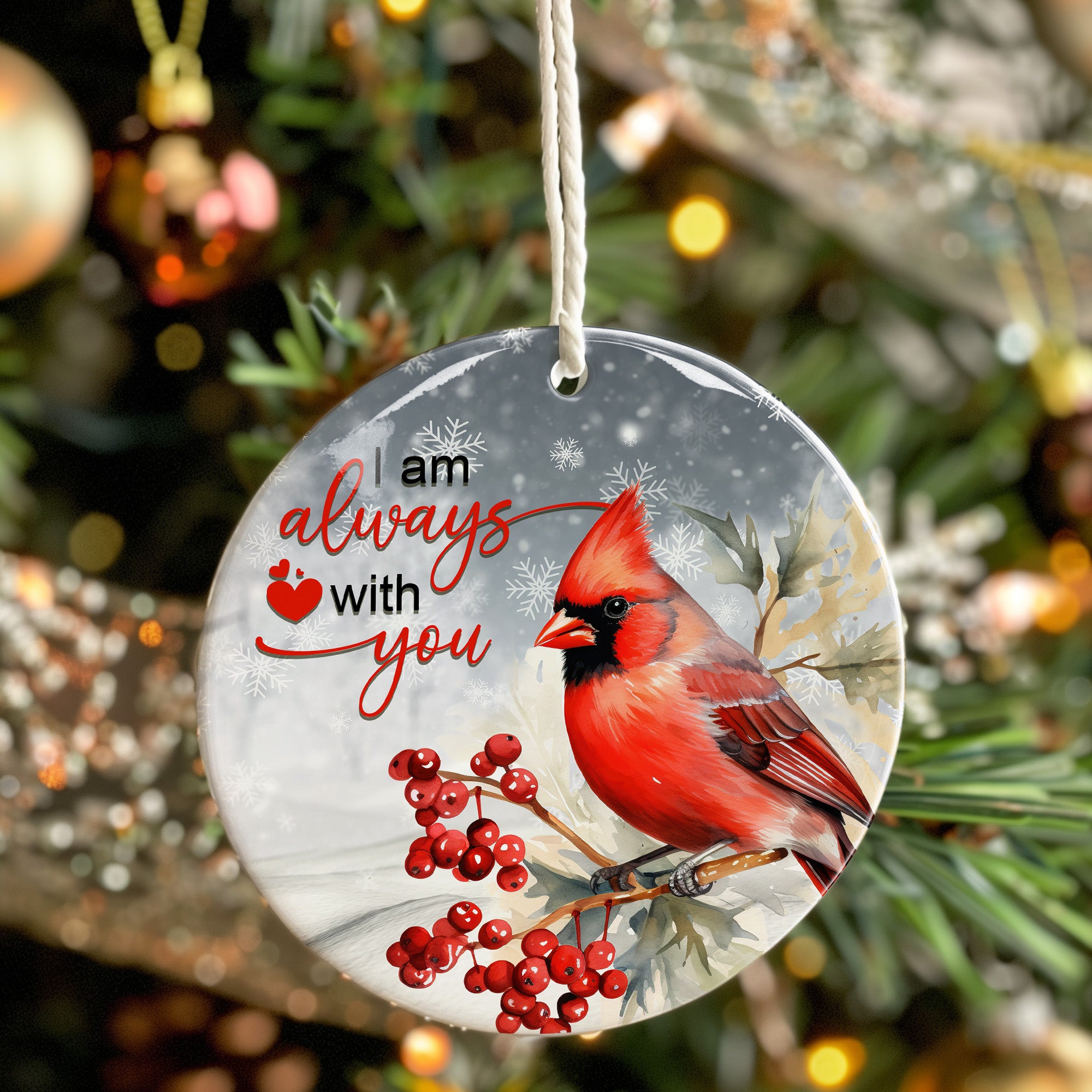 Personalized Cardinal Ceramic Ornament - Handcrafted Memorial Keepsake with Heartfelt Message for Loved Ones - Image 7