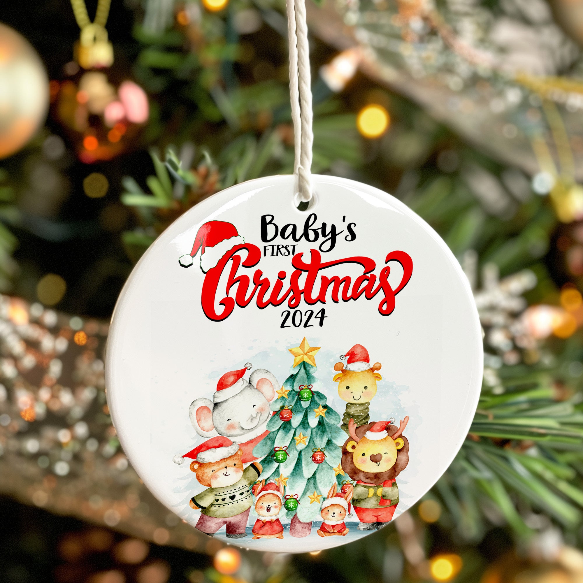 Baby's First Christmas 2024 Personalized Ceramic Ornament - Handcrafted Keepsake for New Parents - Image 7