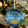 Personalized Ceramic Christmas Ornament - "Love of Christ" Design, Snowy Forest Scene, Perfect Gift for Family Celebrations - Image 7