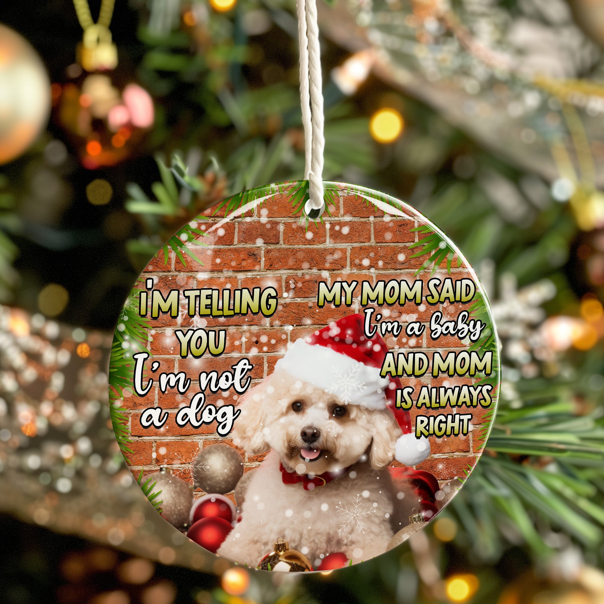 Personalized Christmas Pet Ornament - Custom Ceramic Dog Decoration for Pet Lovers, Perfect Holiday Gift - Image 7