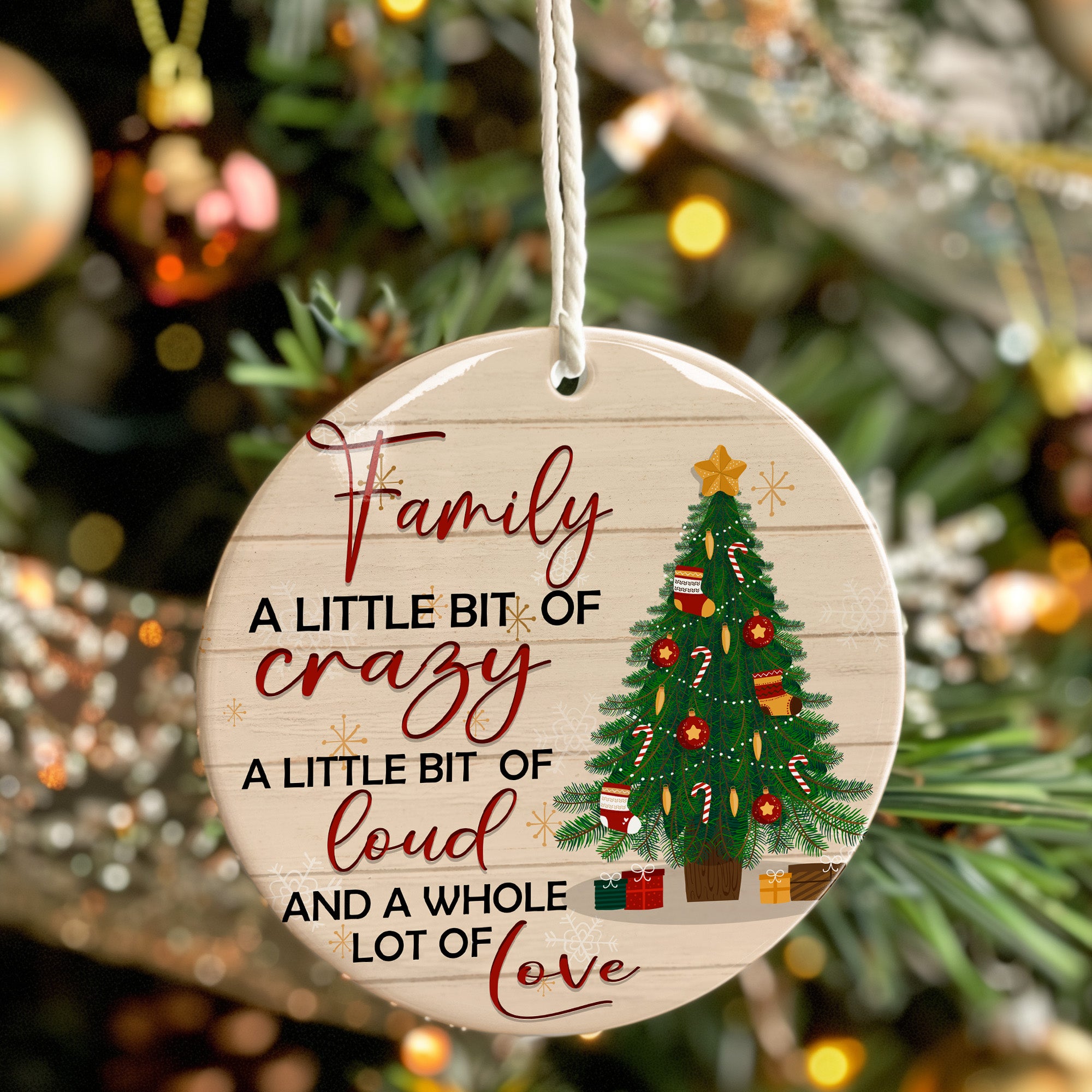 Personalized Family Christmas Ornament – Handmade Ceramic Keepsake with Tree Design, Perfect Gift for Loved Ones - Image 7