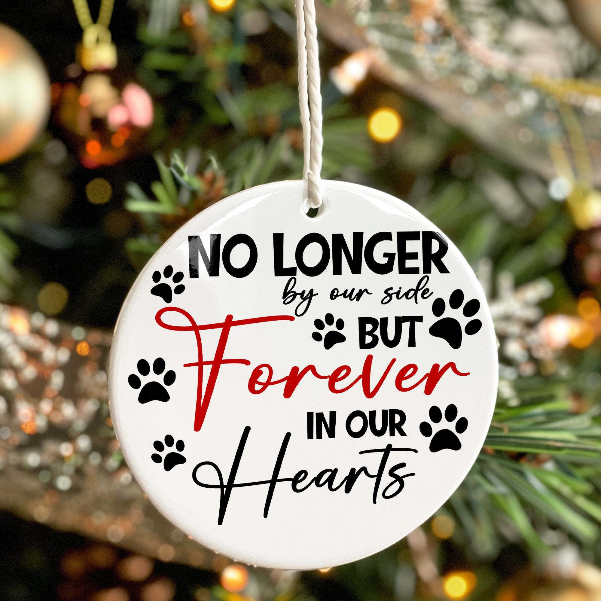 Personalized Memorial Pet Ornament - Heartfelt Keepsake for Pet Lovers - Premium Ceramic with Paw Prints - Image 7