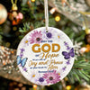 Personalized Floral Ceramic Ornament with Inspirational Scripture & Butterfly Design – Perfect Gift for Any Occasion - Image 7