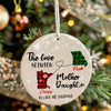 Personalized Mother Daughter State Ornament - Custom Plaid Design, Heartfelt Message, Perfect Gift for Holidays - Image 7