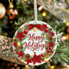 Personalized Handmade Holiday Ceramic Ornament – Festive Wreath Design with Custom Text Options - Image 7