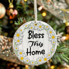 Personalized Daisy Wreath Ceramic Ornament - "Bless This Home" Rustic Charm for Every Room - Image 7