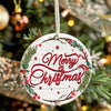 Personalized Merry Christmas Ceramic Ornament - Handcrafted Holiday Keepsake with Festive Design for Gift-Giving - Image 7