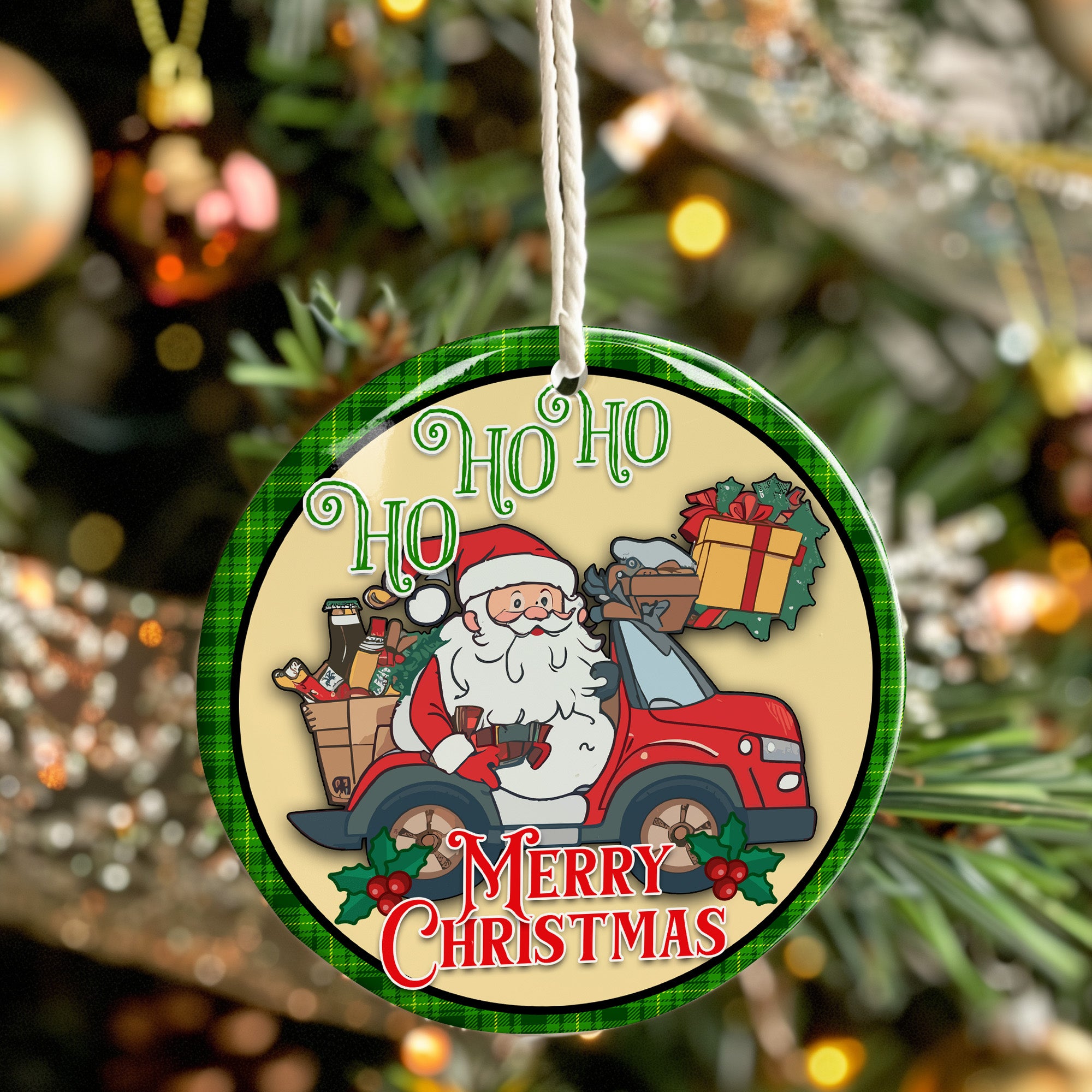 Personalized Santa Claus Ceramic Ornament – Handmade Christmas Decor with Customizable Festive Designs - Image 7
