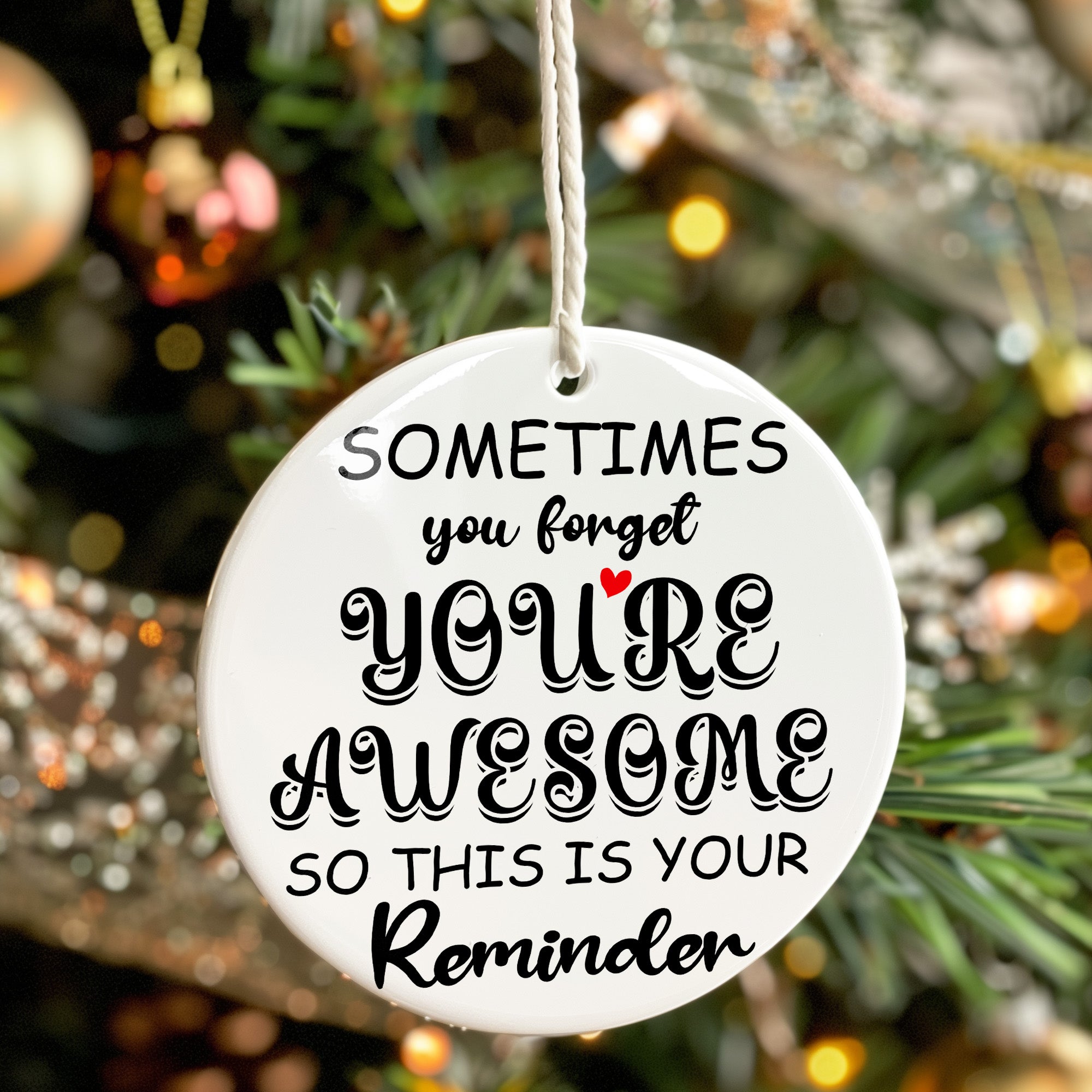 Personalized Ceramic Ornament - "You're Awesome," Handcrafted Keepsake for Inspiration & Encouragement - Image 7