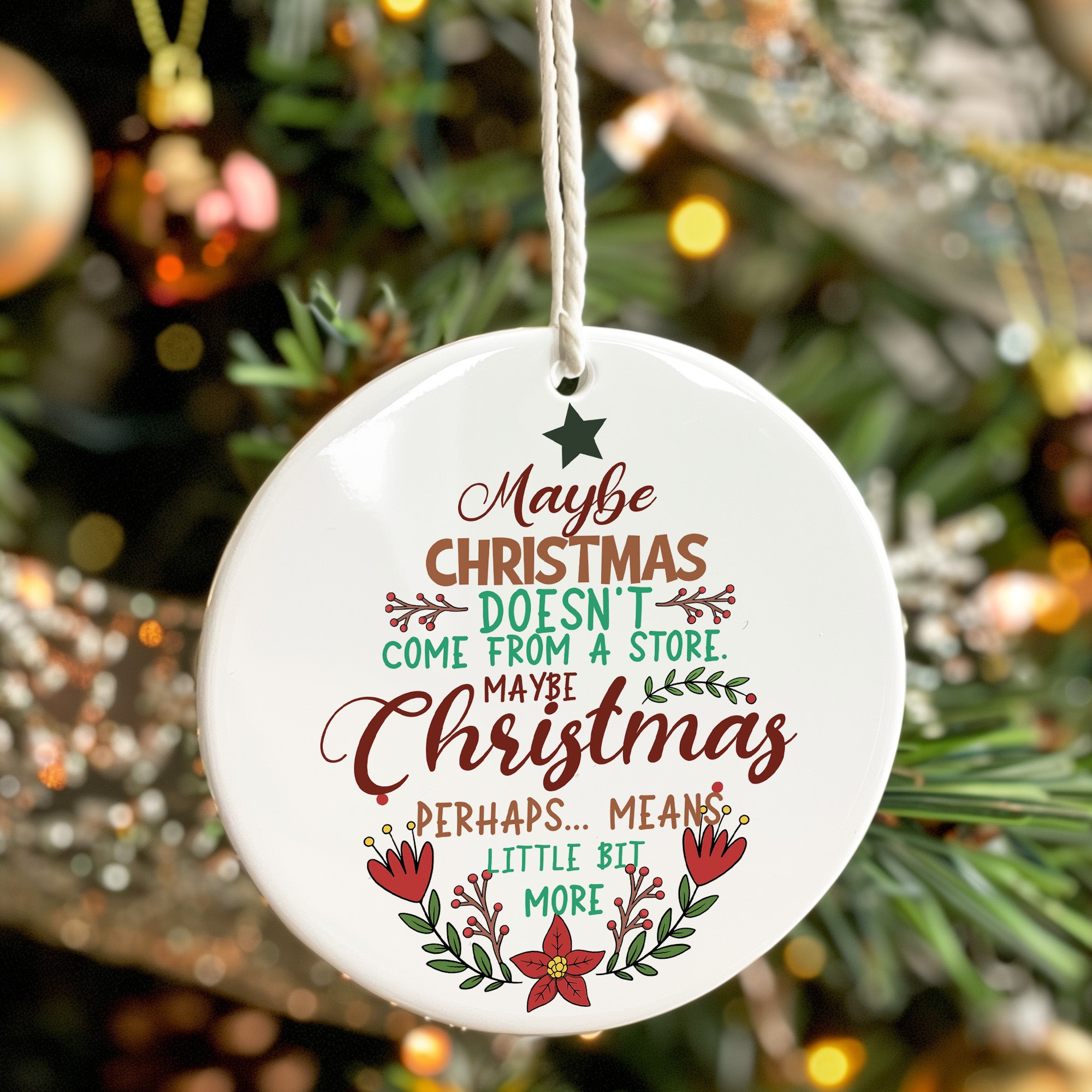 Personalized Handmade Ceramic Christmas Ornaments - Heartwarming Quote for Meaningful Gift-Giving - Image 7