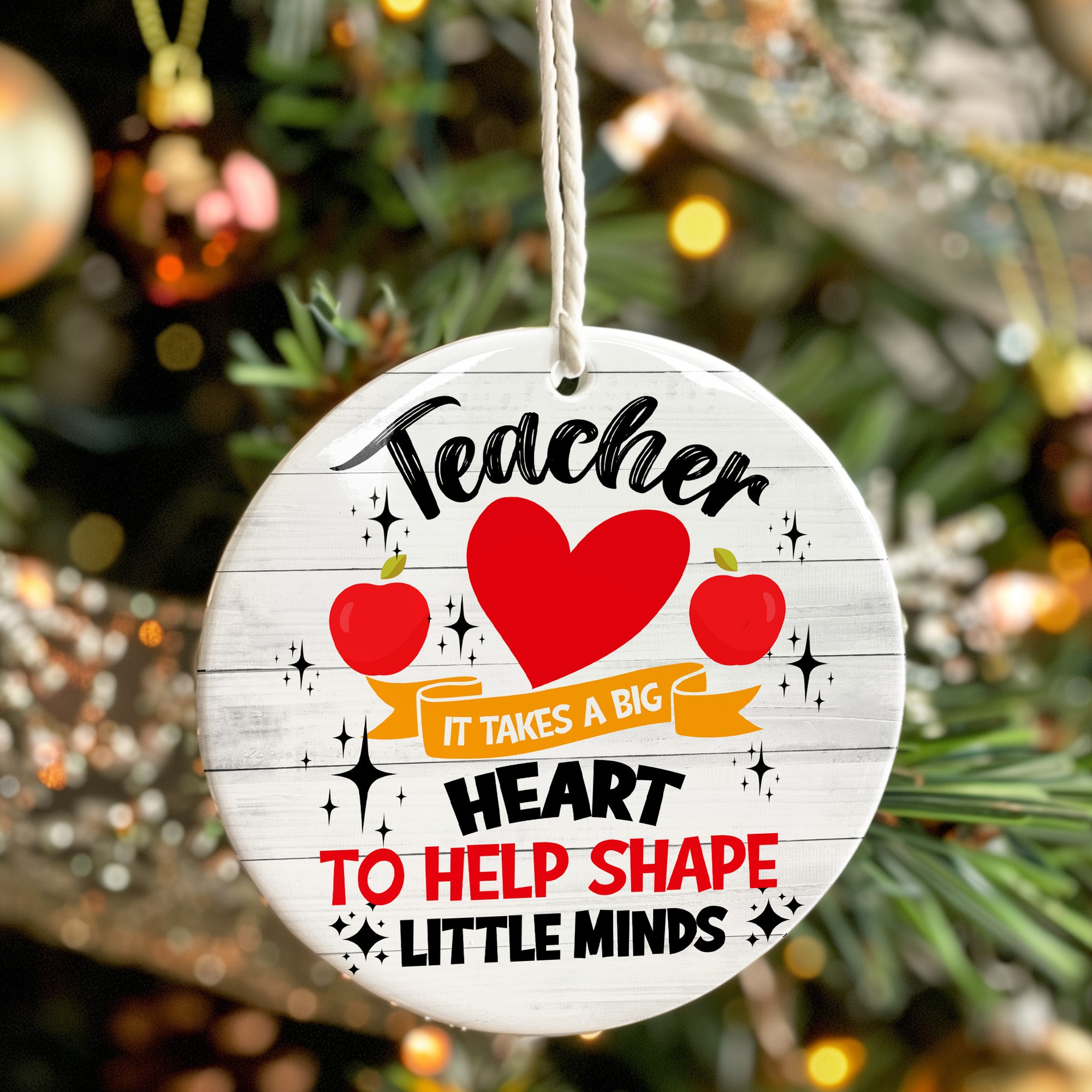 Personalized Teacher Appreciation Ceramic Ornament – Heartfelt Handmade Keepsake for Educators - Image 7