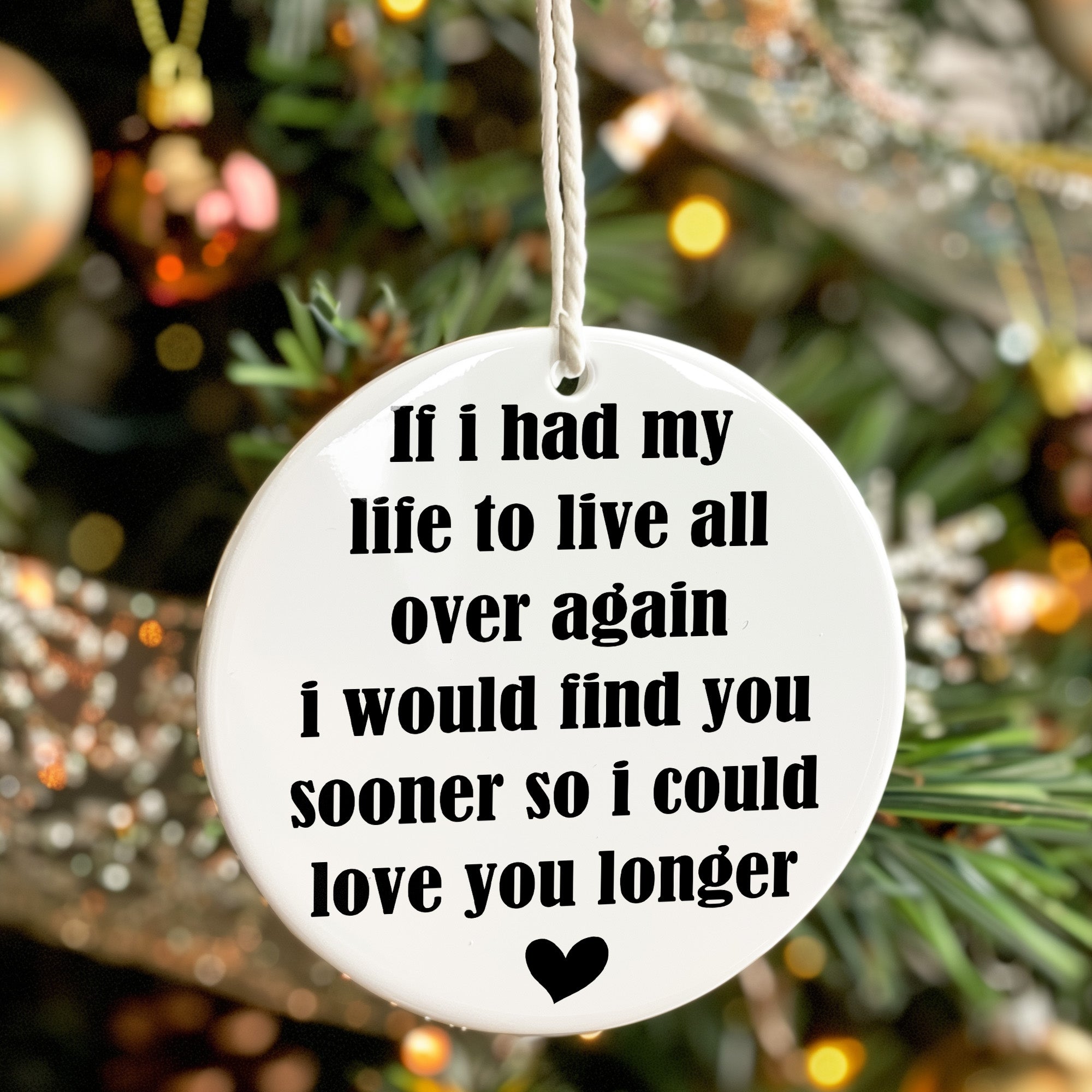 Personalized Love Message Ceramic Ornament - Handmade Keepsake Gift for Loved Ones - Sentimental Quote & Heart Design - Image 7