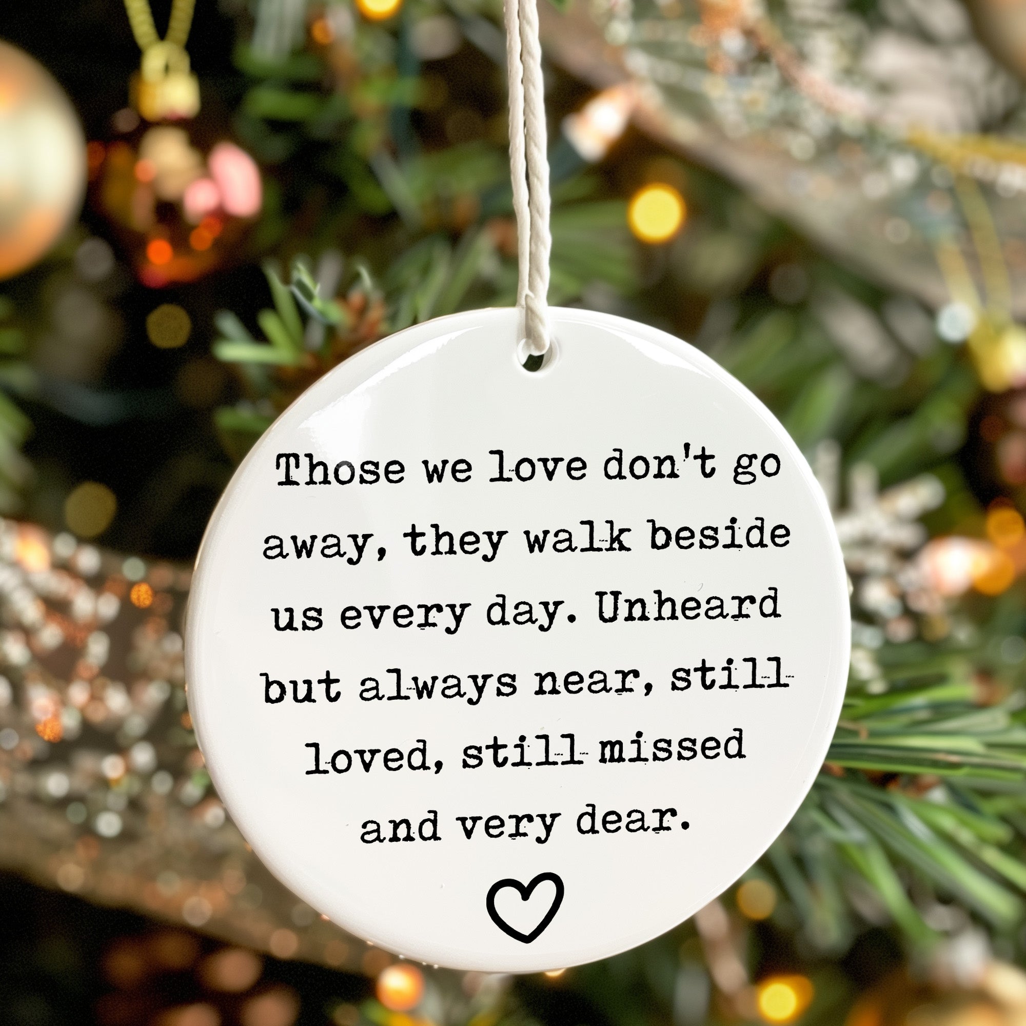 Personalized Memorial Ceramic Ornament with Heartfelt Quote - Cherish Loved Ones Forever - Image 7