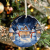 Personalized Snowman Ceramic Ornament - Handcrafted Winter Scene, Perfect Christmas Gift with Customization Options - Image 7