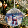 Personalized Welcome Snowman Ceramic Ornament - Cozy Winter Scene for Holiday Decorations and Gift-Giving - Image 7
