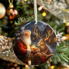 Personalized Santa & Reindeer Ceramic Ornament – Handmade Holiday Keepsake Perfect for Christmas Gift-Giving - Image 7