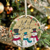 Personalized Handmade "Let It Snow" Ceramic Ornament with Snowmen – Perfect Holiday Gift for Family and Friends - Image 7