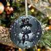 Personalized Snowman Ceramic Ornament – Handcrafted Winter Wonderland Decoration with Customizable Elements for Unique Holiday Gifts - Image 7