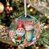 Personalized Peppermint Cocoa Christmas Ornament – Handmade Ceramic Gift with Festive Gnome Design - Image 7