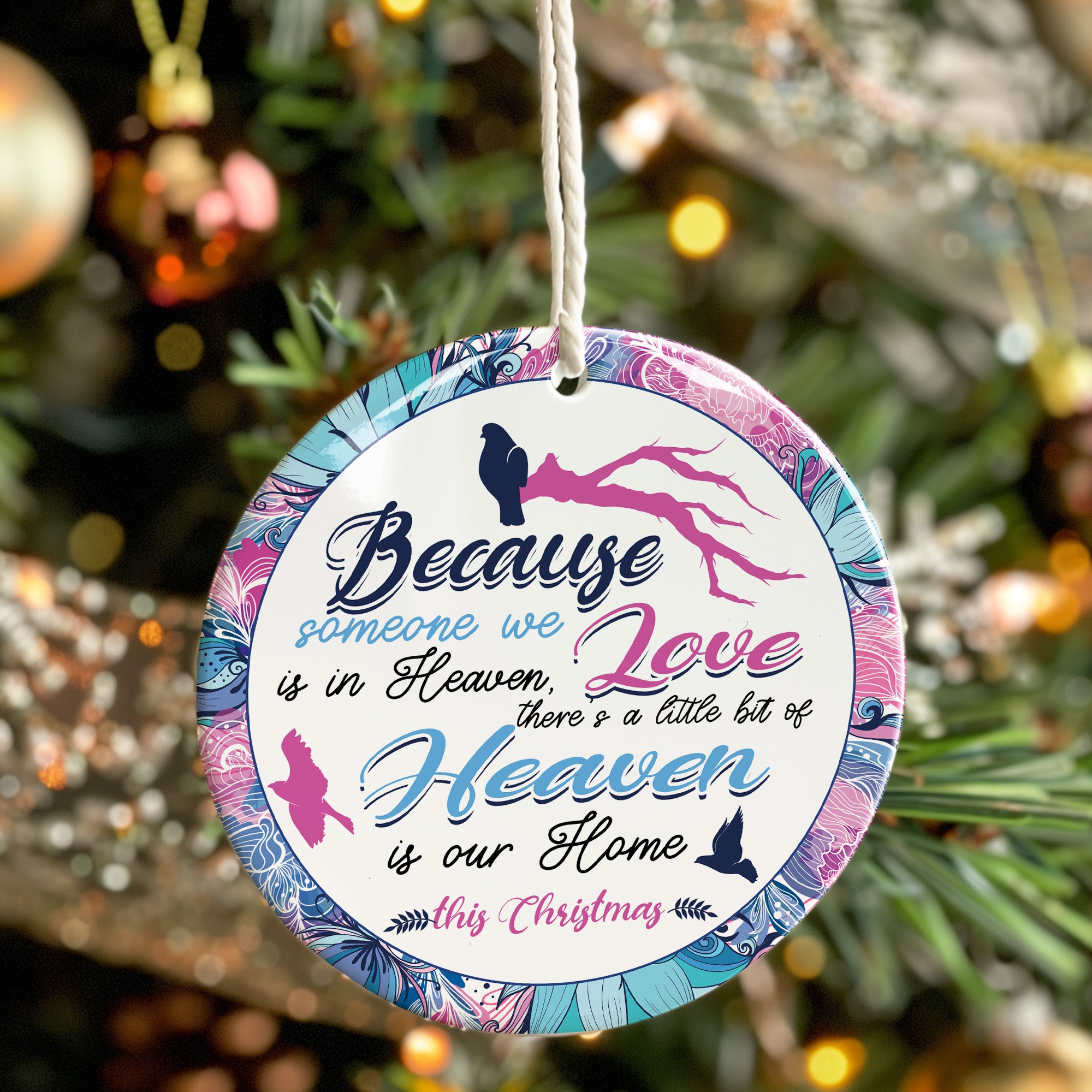 Personalized Memorial Ceramic Christmas Ornament – Customizable Remembrance Keepsake for Home Decoration - Image 7