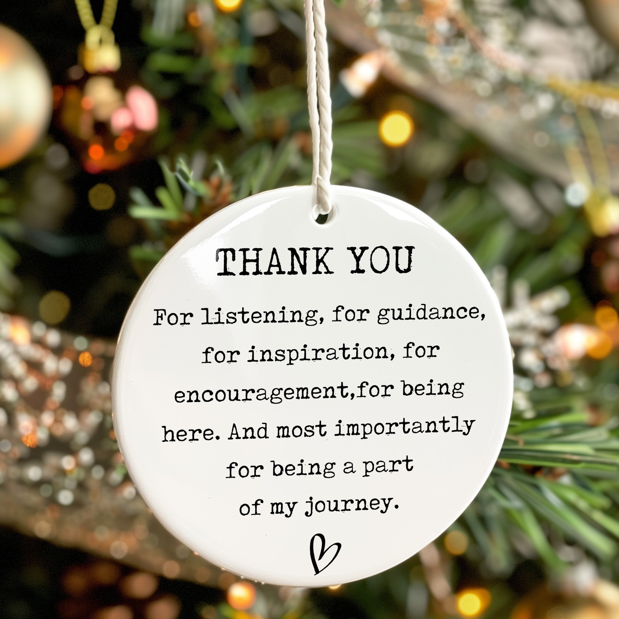Personalized Thank You Ceramic Ornament – Heartfelt Appreciation Gift for Friends, Family, and Mentors - Image 7