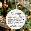 Personalized 50th Anniversary Ceramic Ornament – Timeless Gift for Milestone Celebrations - Image 7