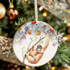 Personalized Sloth Christmas Ornament – Handcrafted Ceramic Keepsake with Beautiful Festive Detailing - Image 7