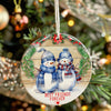 Personalizable Snowman Best Friends Forever Ceramic Ornament – Handmade Holiday Gift Keepsake - Image 7
